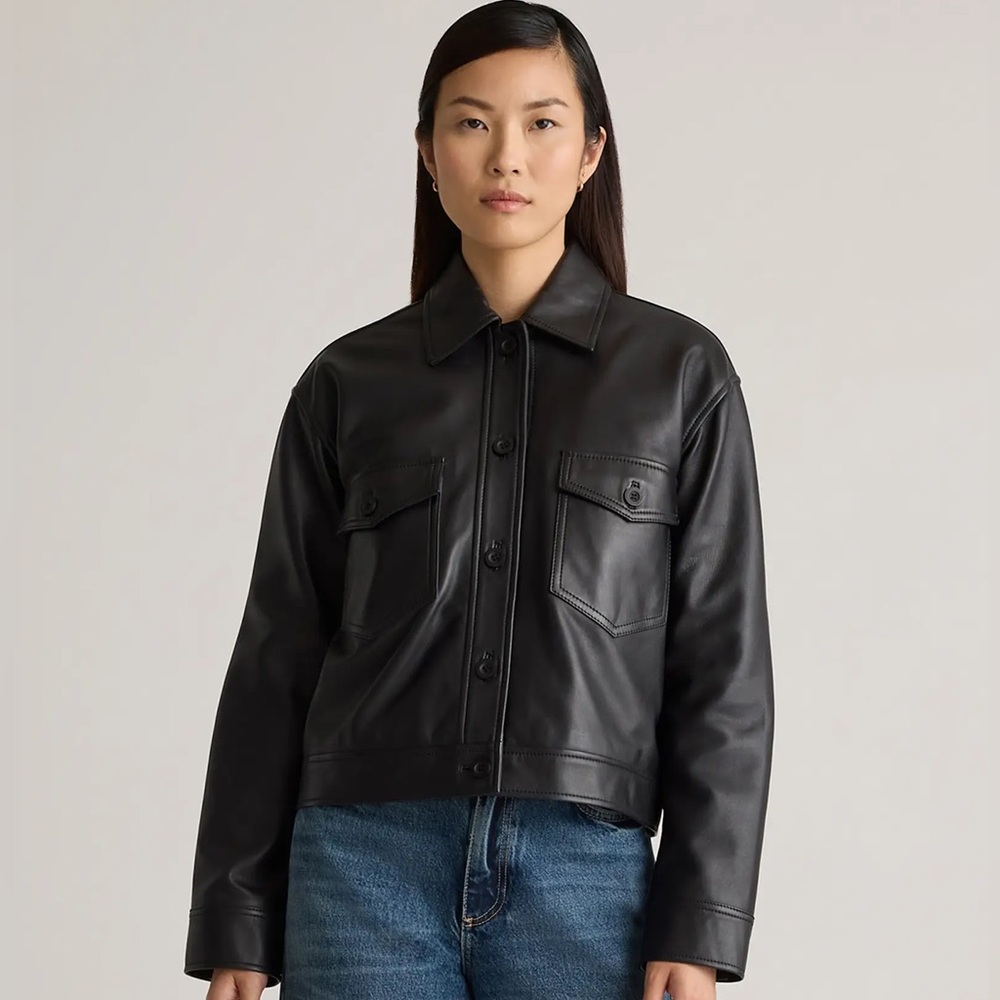 100% Leather Quince Cropped Jacket